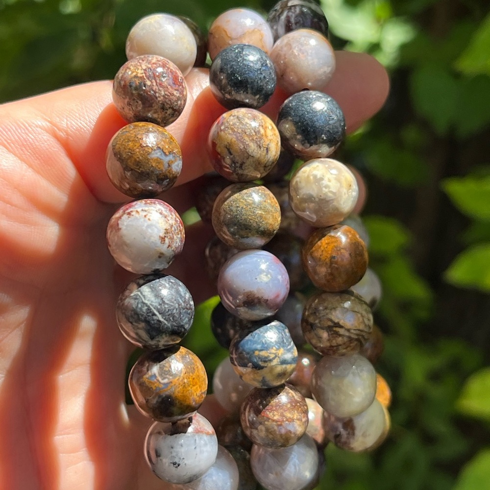 11.5mm stretchable Pietersite bracelet‎